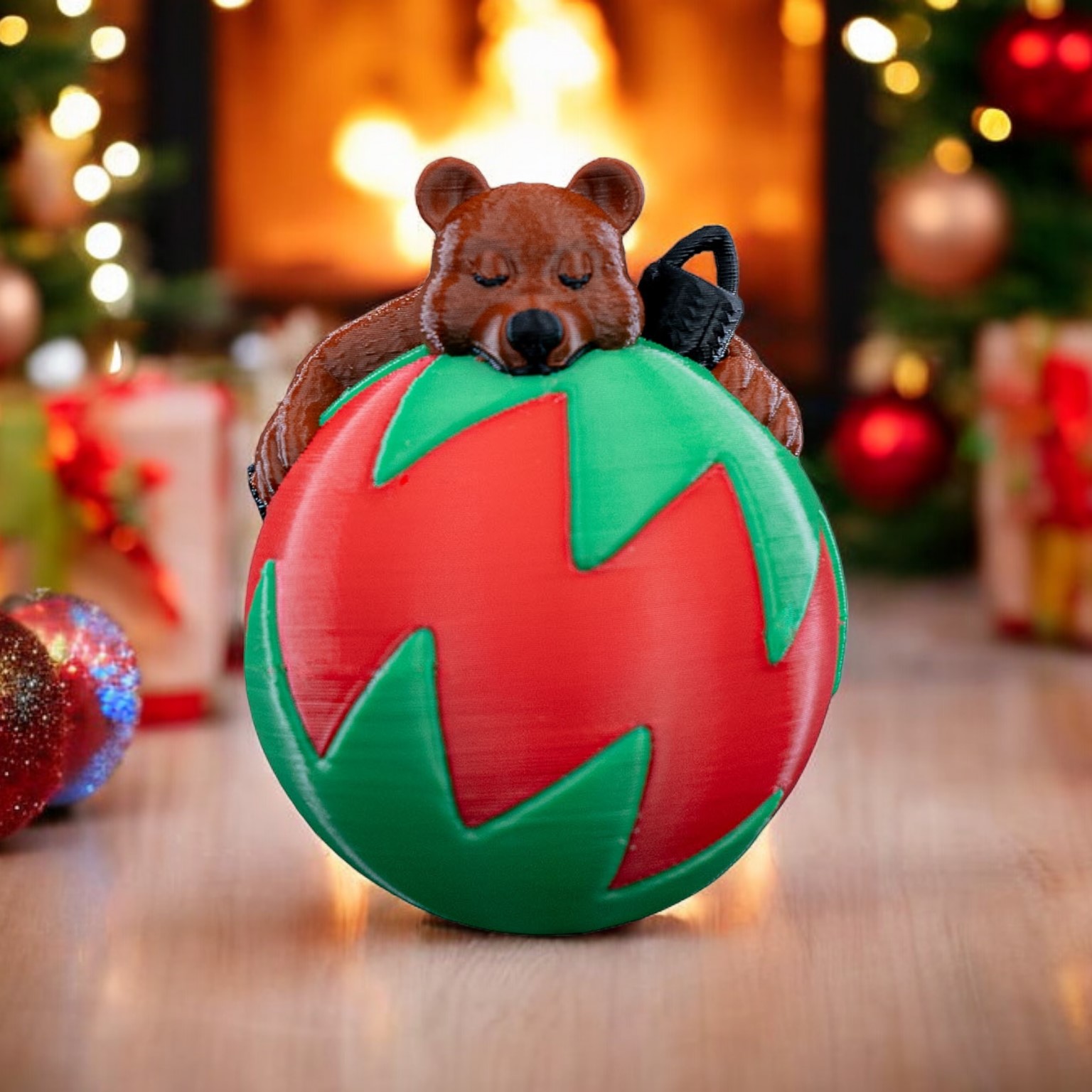 Sleeping Bear Christmas Ornament